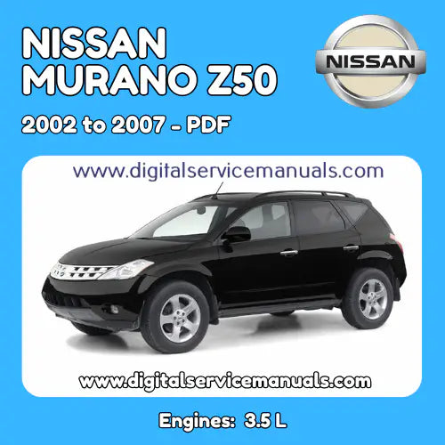 Nissan Murano Z50 (2002-2007) Complete Technical Manual & Electrical Circuit Diagrams PDF: Your complete workshop manual and repair manual for all models from 2002 to 2007. This essential resource includes comprehensive technical procedures and detailed electrical circuit diagrams, a vital tool for any workshop.