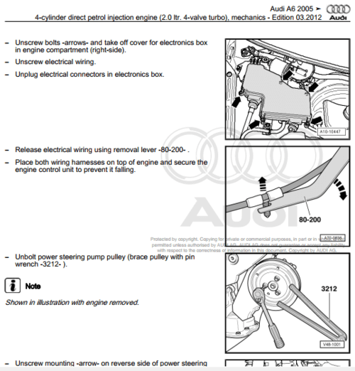 Explore our Audi A6 (2005-2011) repair manual for workshop engine service, including detailed guides for your Audi A6 engine maintenance.