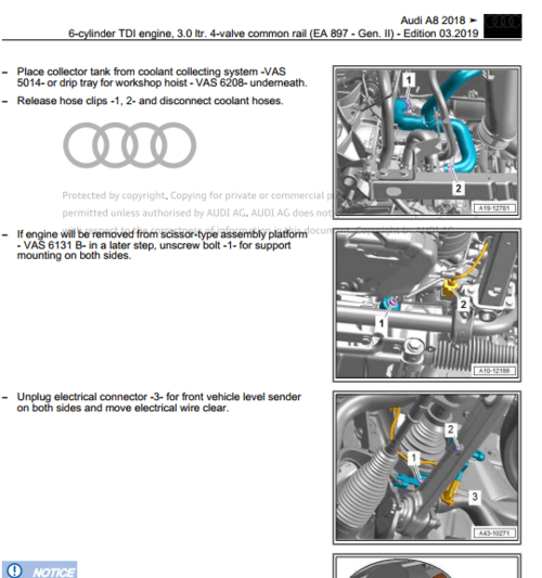 Explore our Audi A8 (2018-2020) repair manual for workshop engine service, including detailed guides for your Audi A8 engine maintenance
