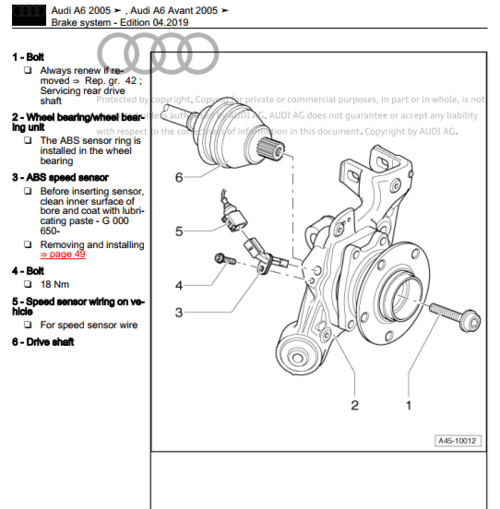 Download our complete Audi A6 (2005-2011) workshop manual with a repair manual and service manual for your Audi A6 vehicle.
