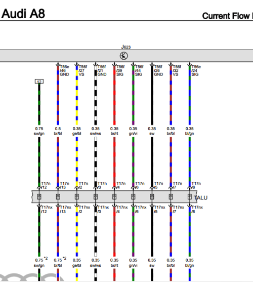 Find detailed electrical diagrams in our Audi A8 (2018-2020) repair manual, essential for service and diagnosis in your Audi A8 workshop.