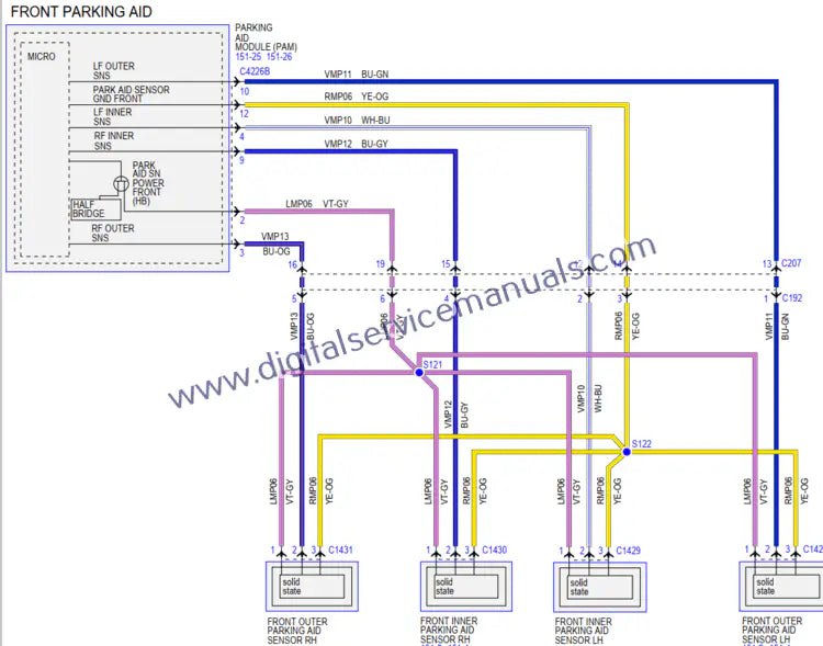 Find detailed electrical diagrams in our Ford Bronco (2020-2023) repair manual PDF. Crucial for service and precise troubleshooting in your workshop, simply download.