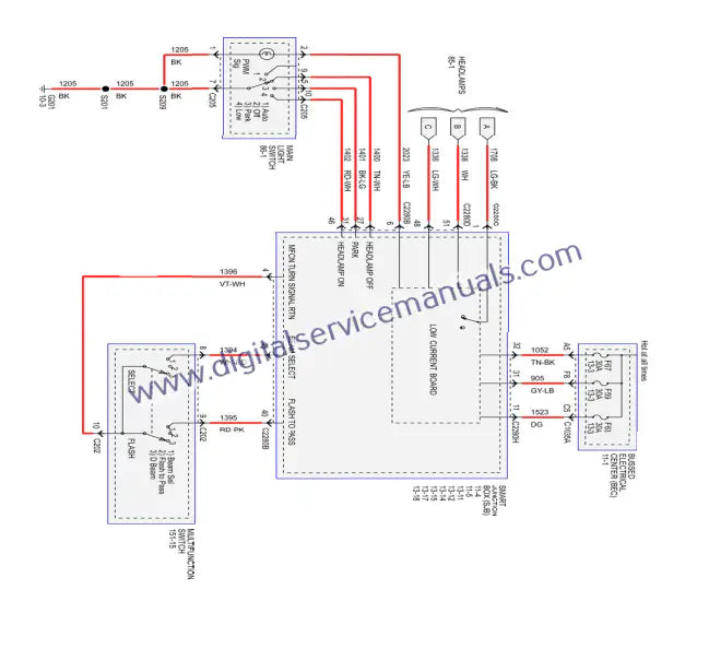 Find detailed electrical diagrams in our Ford Mustang (2005-2009) repair manual PDF. Crucial for service and precise troubleshooting in your workshop
