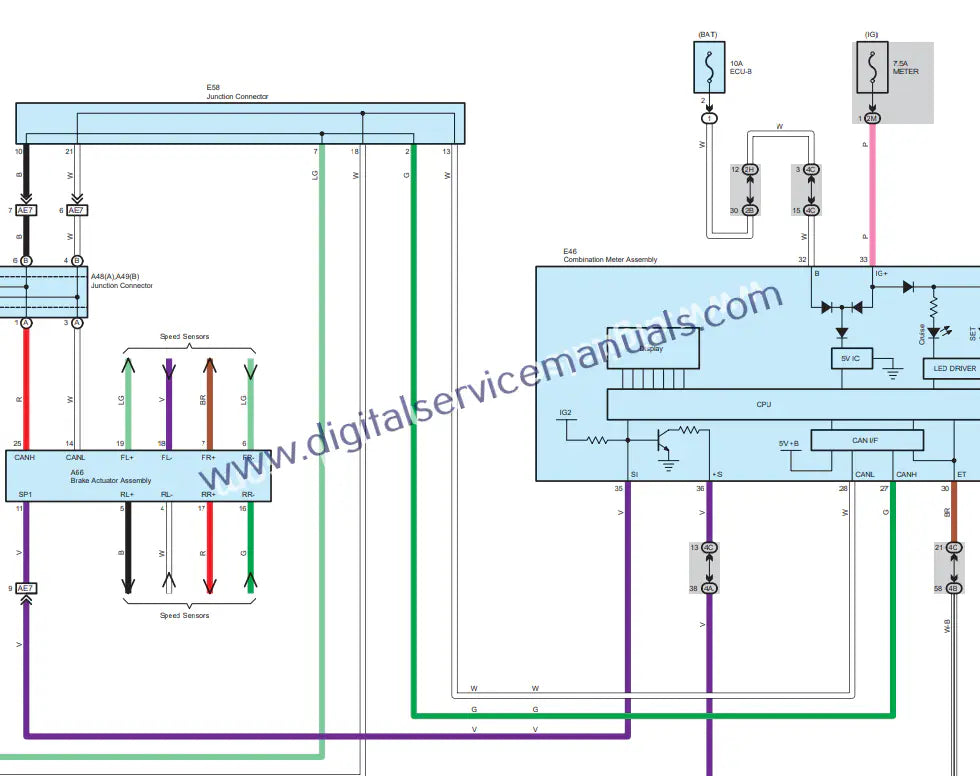 Navigate interactive electrical diagrams within our Toyota Corolla (2011-2012) repair manual. Essential for service and detailed diagnosis in your workshop.