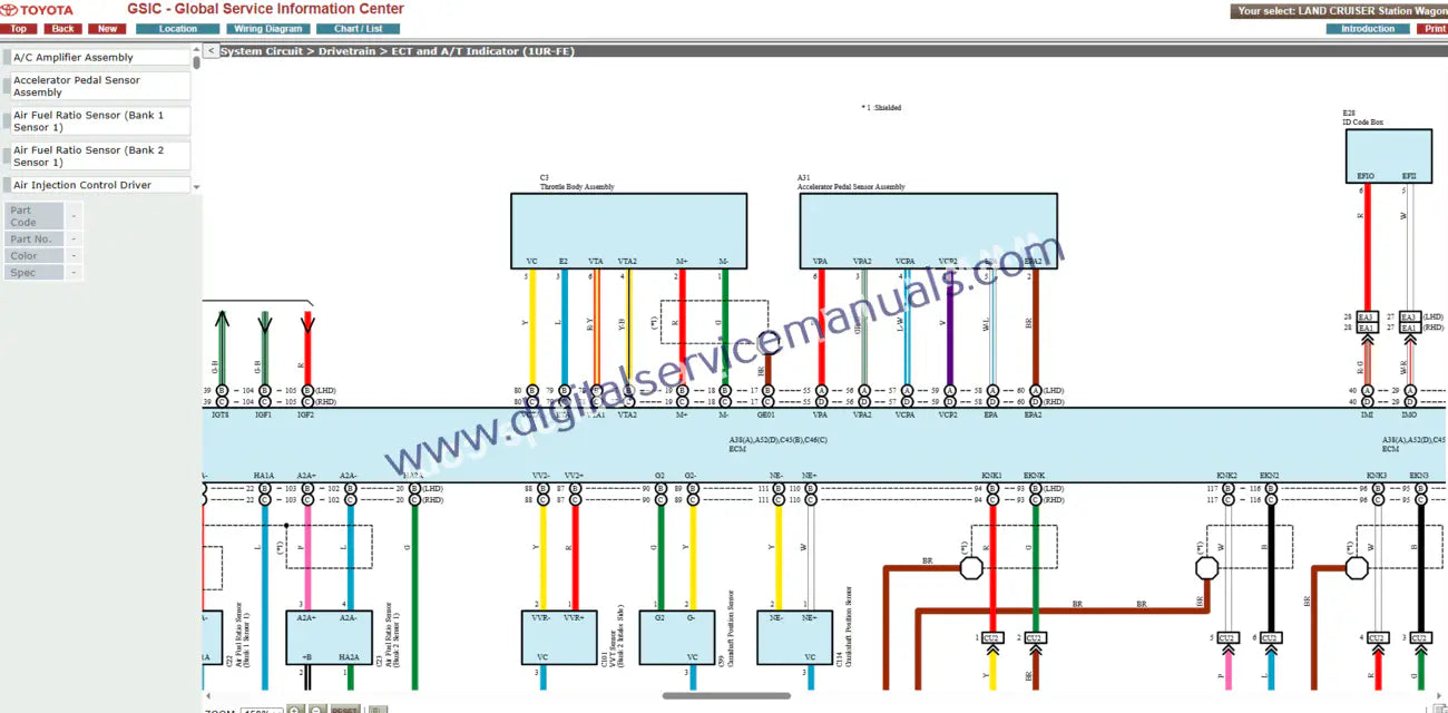 Become an expert with our Toyota Land Cruiser Station Wagon J200 (2011-2012) Electrical Repair Interactive guide. Troubleshoot complex wiring and circuits with detailed schematics and diagnostic procedures for your workshop.