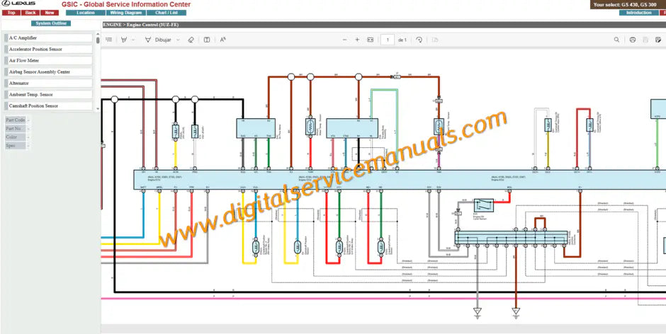 Digital electrical wiring diagrams and interactive module schematics for 2005-2011 Lexus GS430 GS300 UZS190 service manual.