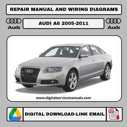 Audi A6 (2005-2011) workshop manual: Comprehensive repair manual and service manual guide for Audi A6 models from 2005 to 2011. Your essential resource for Audi A6 maintenance and workshop needs