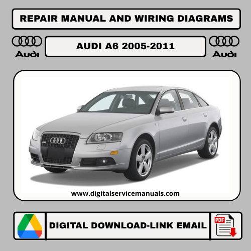 Audi A6 (2005-2011) workshop manual: Comprehensive repair manual and service manual guide for Audi A6 models from 2005 to 2011. Your essential resource for Audi A6 maintenance and workshop needs