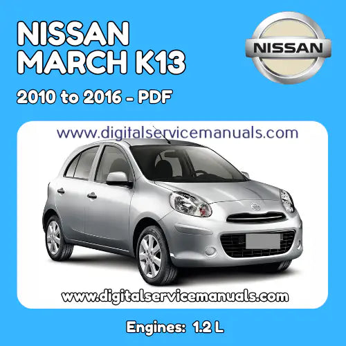 Nissan March K13 (2010-2016) Factory Workshop Manual & Electrical Schematics PDF: Your complete workshop manual and repair manual for all models from 2010-2016. This essential resource includes every service procedure and detailed electrical schematics, an indispensable tool for every professional or DIY workshop.