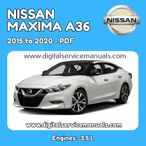 Nissan Maxima A36 (2015-2020) Repair Manual & Wiring Diagrams Collection PDF: Your complete workshop manual and service manual for all models from 2015-2020. This indispensable resource includes every repair procedure and technical specification, along with a wiring diagrams collection, making it a vital tool for any workshop.