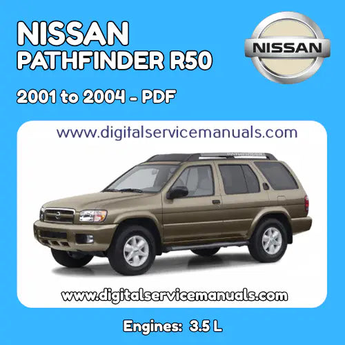 Nissan Pathfinder R-50 (2001-2004) Workshop Manual & Electrical Diagrams PDF: Your complete repair manual and service manual for all models from 2001, 2002, 2003, and 2004. This essential resource includes every workshop procedure and detailed electrical diagrams, an indispensable tool for every workshop.