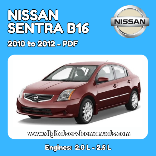Nissan Sentra B16 (2010-2012) DIY Service & Wiring Diagram Pack PDF: Your complete workshop manual and repair manual for all models from 2010, 2011, and 2012. This essential resource is designed for the home mechanic and includes detailed wiring diagrams