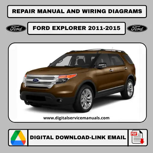 Ford Explorer (2011-2015) workshop manual PDF: A complete repair manual and service manual for all Ford Explorer models from 2011, 2012, 2013, 2014, and 2015. Your indispensable workshop and maintenance resource in PDF format