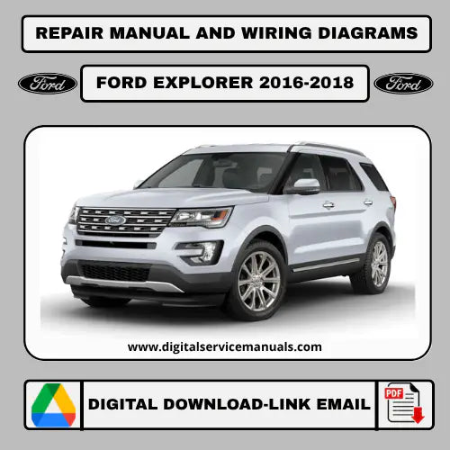Ford Explorer (2016-2018) workshop manual PDF: A complete repair manual and service manual for all Ford Explorer models from 2016, 2017, and 2018. Your indispensable workshop and maintenance resource in PDF format.