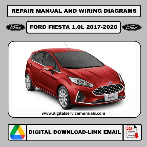 Ford Fiesta 1.0L (2017-2020) workshop manual PDF: A complete repair manual and service manual for all Ford Fiesta 1.0L models from 2017, 2018, 2019, and 2020. Your indispensable workshop and maintenance resource in PDF format.