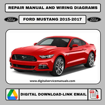 Ford Mustang (2015-2017) workshop manual PDF: A complete repair manual and service manual for all Ford Mustang models from 2015, 2016, and 2017. Your indispensable workshop and maintenance resource in PDF format.