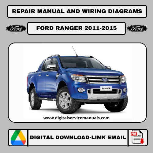 Ford Ranger T6 (2011-2015) workshop manual PDF: A complete repair manual and service manual for all Ford Ranger T6 models from 2011, 2012, 2013, 2014, and 2015. Your indispensable workshop and maintenance resource in PDF format.