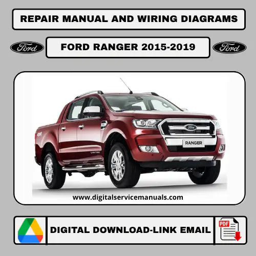 Ford Ranger (2015-2019) workshop manual PDF: A complete repair manual and service manual for all Ford Ranger models from 2015, 2016, 2017, 2018, and 2019. Your indispensable workshop and maintenance resource in PDF format.