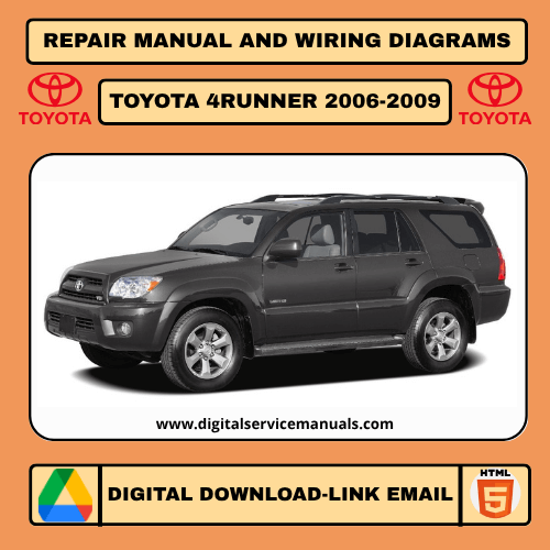 Cover of a repair manual for the N210 series Toyota 4Runner, specifically for the 2006-2009 model years
