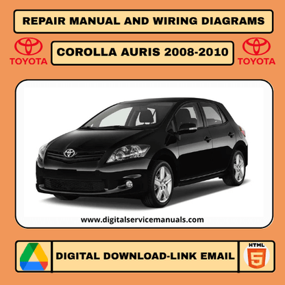 Toyota Corolla/Auris (2008-2010) Interactive Service Manual & Electrical Schematics: Your complete digital workshop manual and repair manual with dynamic features, including comprehensive electrical schematics, for all 2008, 2009, and 2010 Toyota Corolla and Auris models. An indispensable tool for every workshop.