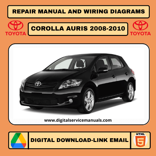 Toyota Corolla/Auris (2008-2010) Interactive Service Manual & Electrical Schematics: Your complete digital workshop manual and repair manual with dynamic features, including comprehensive electrical schematics, for all 2008, 2009, and 2010 Toyota Corolla and Auris models. An indispensable tool for every workshop.