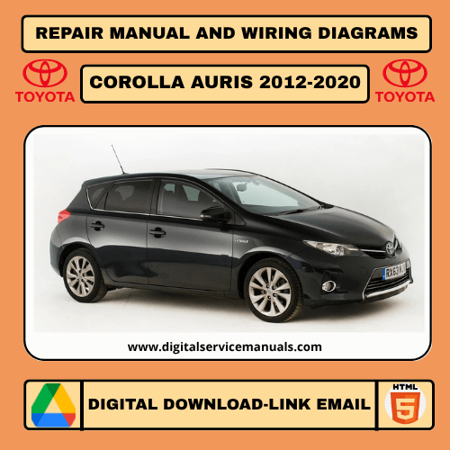 Toyota Corolla / Auris (2012-2019) Interactive Service Manual: Your complete digital workshop manual with offline access. Includes comprehensive repair manual features and detailed wiring diagrams for all Toyota Corolla and Auris models from 2012, 2013, 2014, 2015, 2016, 2017, 2018, and 2019. An indispensable tool for every workshop.