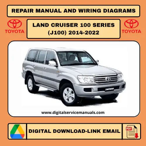 Toyota Land Cruiser J100 (1998-2007) Interactive Service Manual & Wiring: Your complete digital repair manual and service manual. This indispensable resource includes comprehensive workshop procedures and detailed wiring diagrams for all Toyota Land Cruiser J100 models from 1998 to 2007