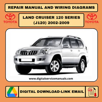 Toyota Land Cruiser Prado J120 (2002-2009) Interactive Workshop & Electrical Diagram: Your complete digital repair manual and service manual. This indispensable resource includes comprehensive workshop procedures and detailed electrical diagrams for all Toyota Land Cruiser Prado J120 models from 2002 to 2009.