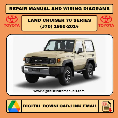 Toyota Land Cruiser J70 (1990-2014) Interactive Repair Guides & Wiring Schematics: Your complete digital workshop manual and service manual. This indispensable resource includes comprehensive repair guides and detailed wiring schematics for all Toyota Land Cruiser J70 models from 1990 to 2014, making it an essential tool for any workshop.