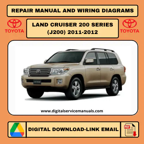 Toyota Land Cruiser Station Wagon J200 (2011-2012) Expert Electrical & Repair Interactive: Your ultimate digital workshop manual and service manual. This comprehensive resource provides expert guidance for all electrical and repair procedures, perfect for professional or DIY mechanics
