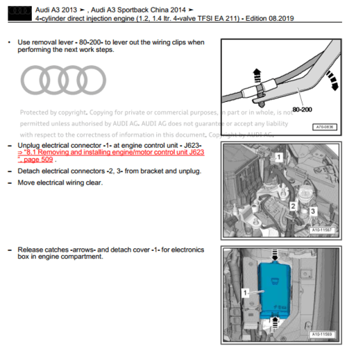 Download our complete Audi A3 2013-2020 workshop manual with a repair manual and service manual for your Audi A3 vehicle.