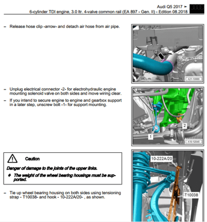 Explore our Audi Q5 & SQ5 (2017-2020) repair manual for workshop engine service, including detailed guides for your Audi Q5 or SQ5 engine maintenance.