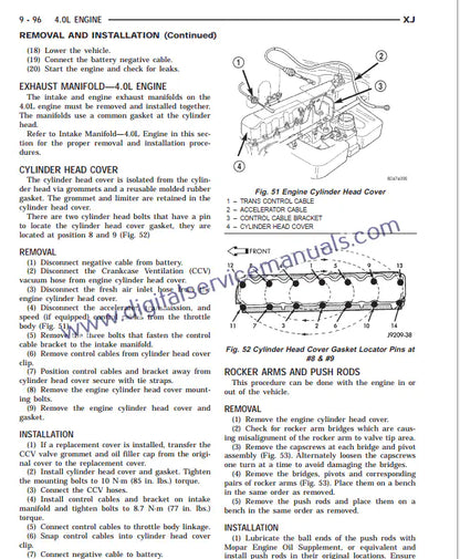 Access the Jeep Cherokee XJ (1996-2001) repair manual PDF for detailed engine service. Essential guides for your Jeep Cherokee XJ engine's workshop needs.