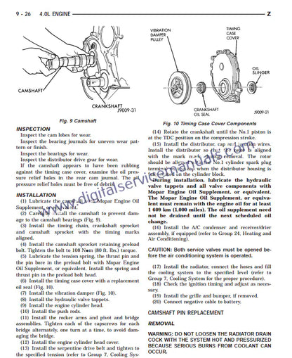 Experience immediate access! Download the Jeep Grand Cherokee ZJ (1993-1998) repair manual PDF instantly. This Official Factory Service Manual is ready for your workshop service needs right after purchase.