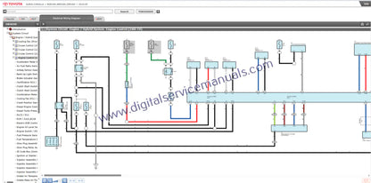 Navigate interactive electrical diagrams within our Toyota Corolla (2013) repair manual. Essential for service and detailed troubleshooting in your workshop.