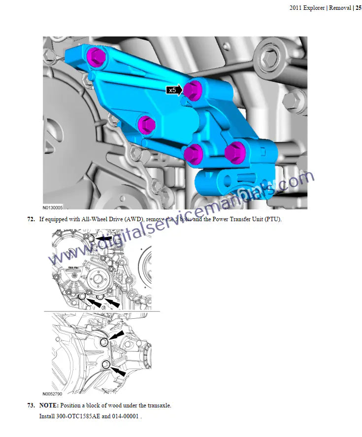 Access the Ford Explorer (2011-2015) repair manual PDF for detailed engine service. Essential guides for your Ford Explorer's engine workshop needs.