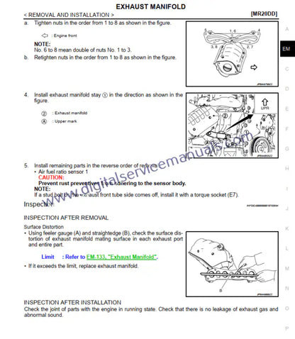 Get the repair manual PDF for your Nissan X-Trail T32 (2014-2017). This essential resource covers detailed engine service procedures, ready for instant download.