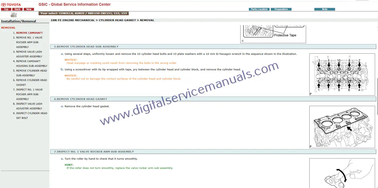 Ensure uninterrupted service with our Toyota Corolla / Auris (2011) interactive manual offering offline access. Perfect for any workshop or remote repair task, no internet needed.