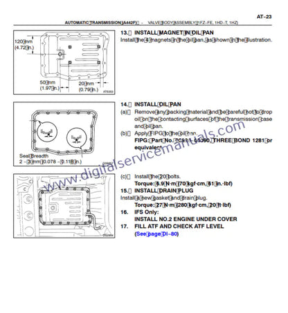 Perform precise service on your Toyota Land Cruiser J100 (1998-2007) with our interactive workshop manual. Get detailed, step-by-step procedures for every component, ensuring thorough repair.