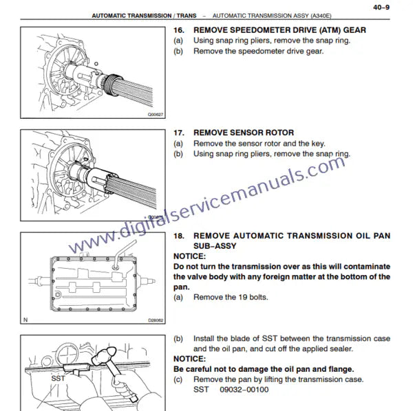 Perform precise repair on your Toyota Land Cruiser Prado J120 (2002-2009) with our interactive workshop manual. Get detailed, step-by-step procedures for every component, ensuring thorough service.
