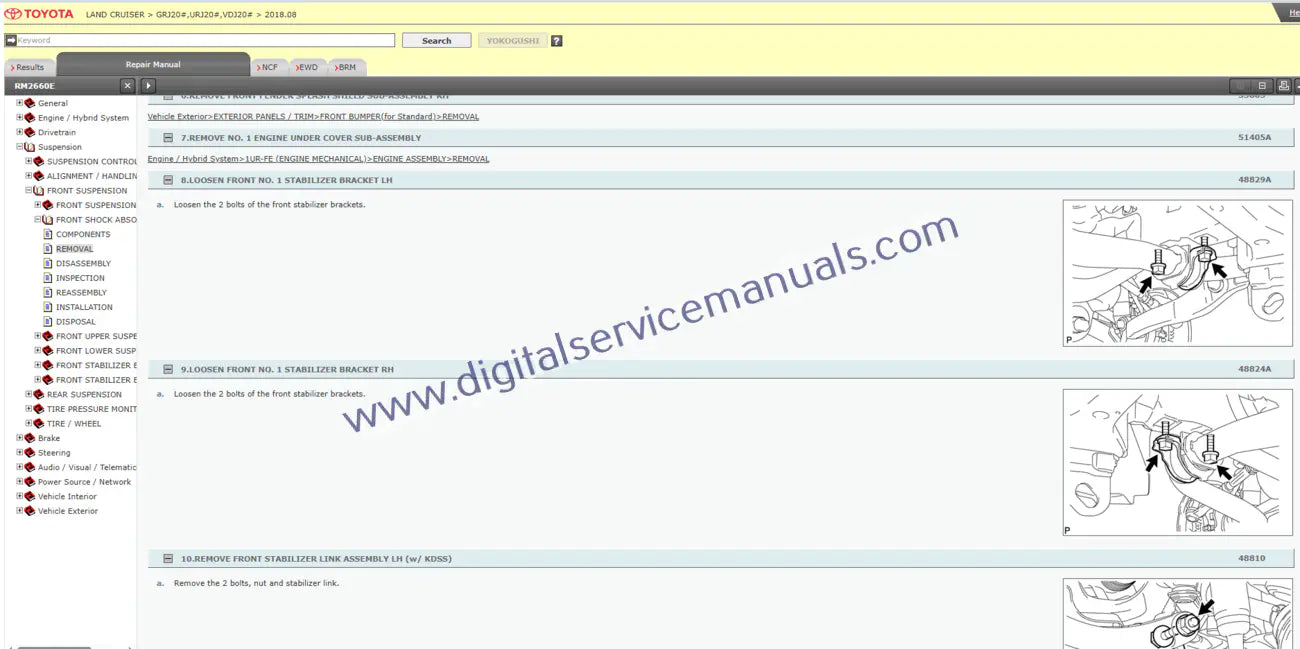 Diagnose issues quickly with the Toyota Land Cruiser J200 (2014-2021) interactive repair manual. This mechanic's digital resource provides comprehensive fault code explanations and diagnostic procedures to streamline your workshop service.