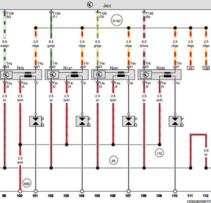 Find detailed electrical diagrams in our Audi A8 (D4/4H) 2010-2017 repair manual, essential for service and diagnosis in your Audi A8 (D4/4H) workshop.