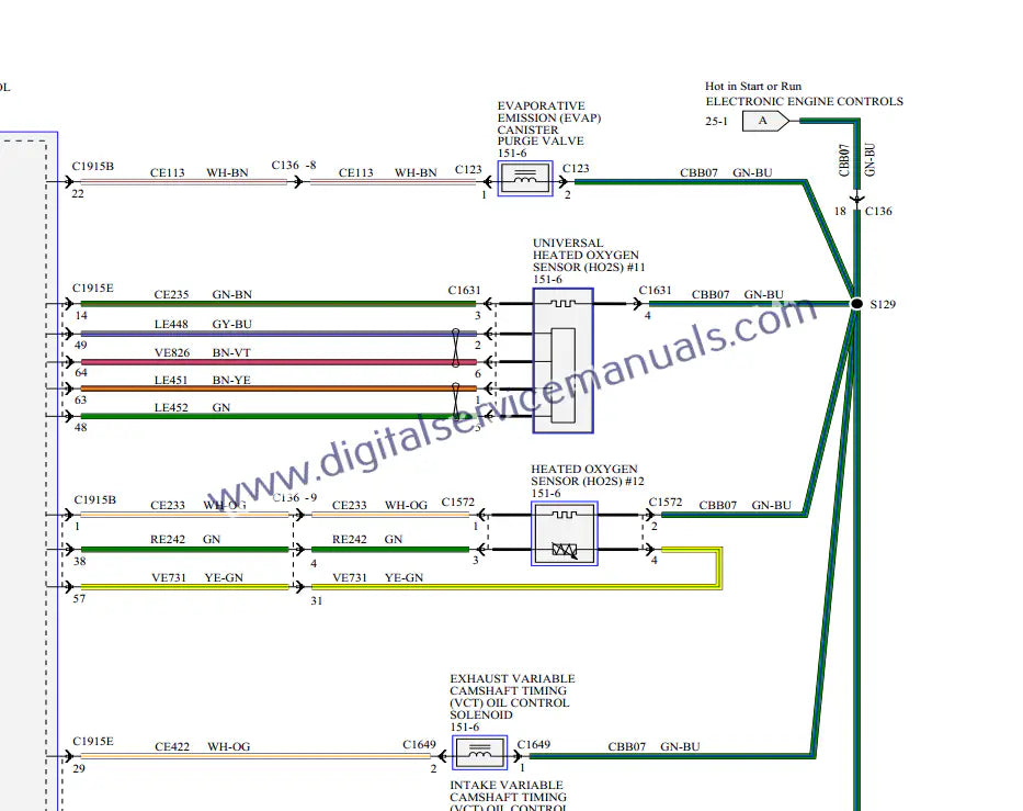 Find detailed electrical diagrams in our Ford Fiesta 1.1L (2017-2020) repair manual PDF. Crucial for service and precise troubleshooting in your workshop.
