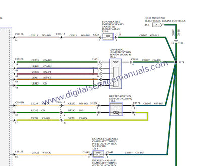 Find detailed electrical diagrams in our Ford Fiesta 1.1L (2017-2020) repair manual PDF. Crucial for service and precise troubleshooting in your workshop.