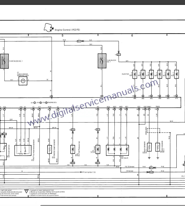 Navigate complex electrical systems with ease using the interactive wiring schematics from our Toyota Land Cruiser J70 (1990-2014) service manual. Essential for accurate electrical troubleshooting and repair in your workshop.
