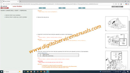 Lexus CT200h 2011-2014 manual for digital service including hybrid battery cooling, brakes, and suspension repair data.