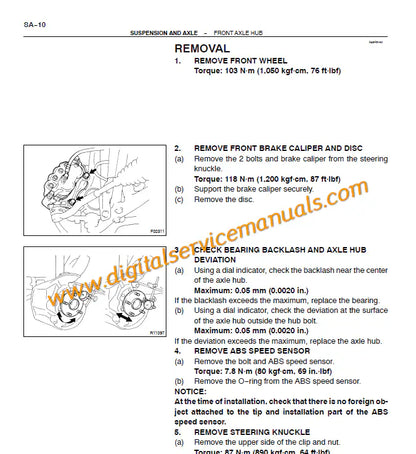 Lexus GS400 GS300 1998-2005 manual for digital service including suspension, braking system, and chassis repair data.