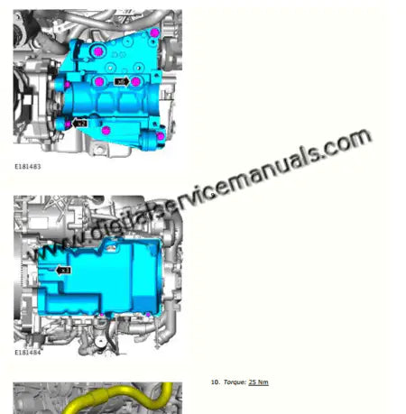 Engine repair guide for 2014-2019 Land Rover Discovery Sport L550 including 2.0L and 2.2L digital service manual specifications