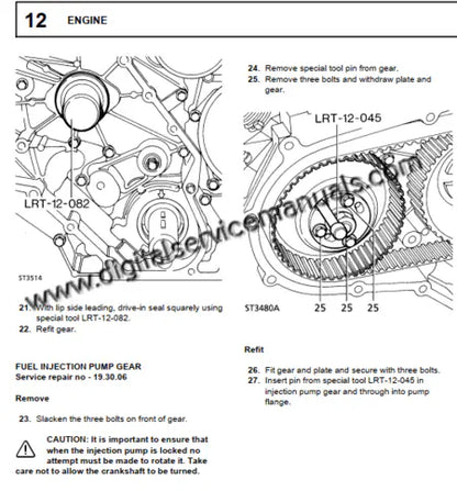 Digital service manual for 1994-1998 Discovery 1 engines including 300 Tdi diesel and V8 petrol specifications.