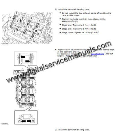 Engine repair guide for 2017-2021 Land Rover Discovery 5 including 2.0L and 3.0L digital service manual specifications.